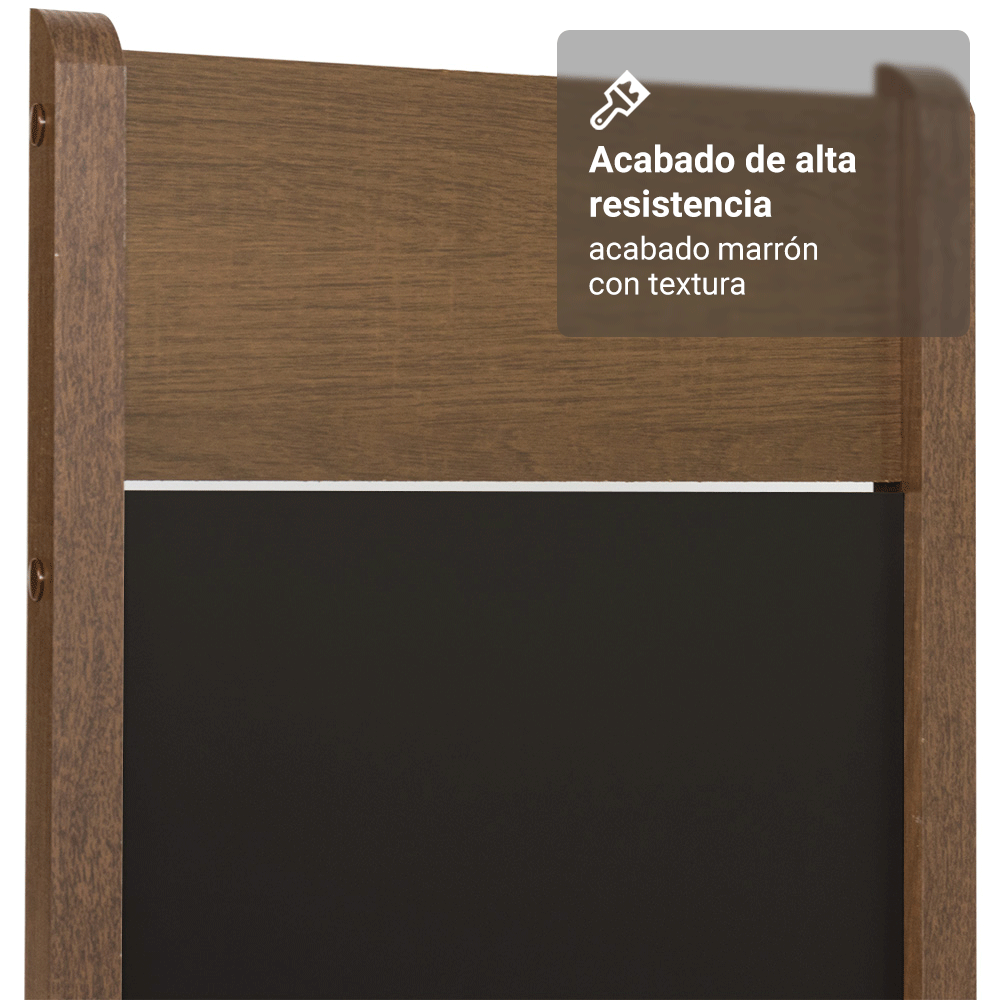 Conjunto Comedor Mesa Encimera de Madera con 6 Sillas Negro/Marrón/Sintético Negro Medelin