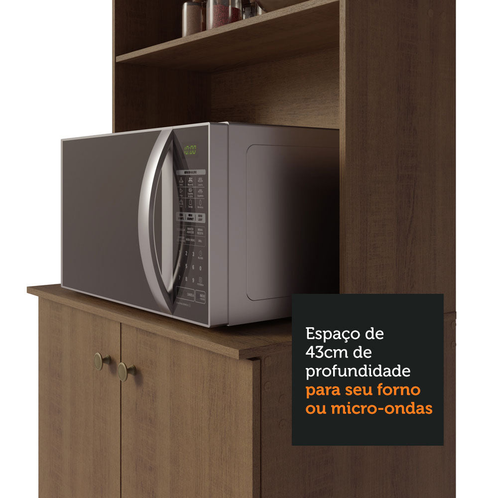 Armario Cocina Compacta 235cm Marrón Gourmet 01