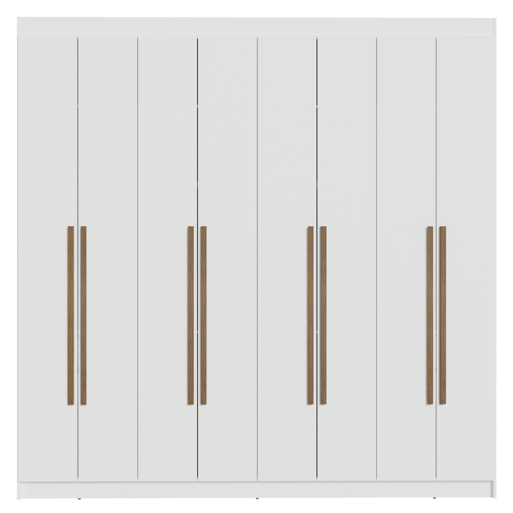 Clóset Matrimonial Venus 8 Puertas Batientes Blanco/Blanco/Marrón