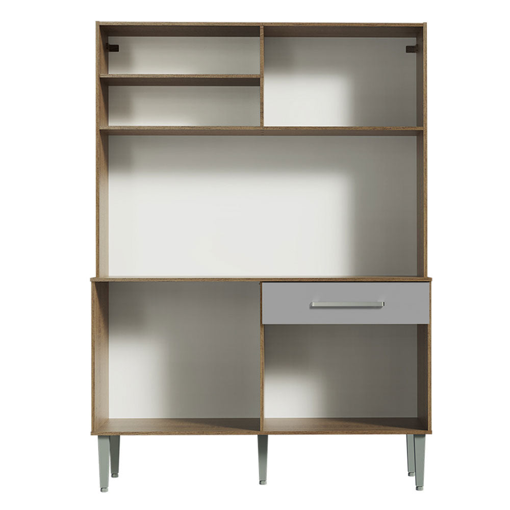 Cocina Integral 120cm Marrón/Gris Life