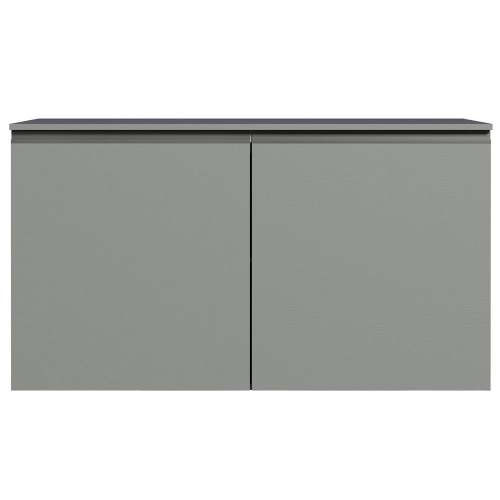 Gabinete Bajo para Fregadero 120 cm 2 Puertas Sin Patas Nice Gris
