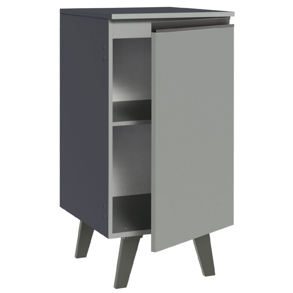 Gabinete Bajo 40 cm 1 Puerta Con Patas Gris Nice Madesa