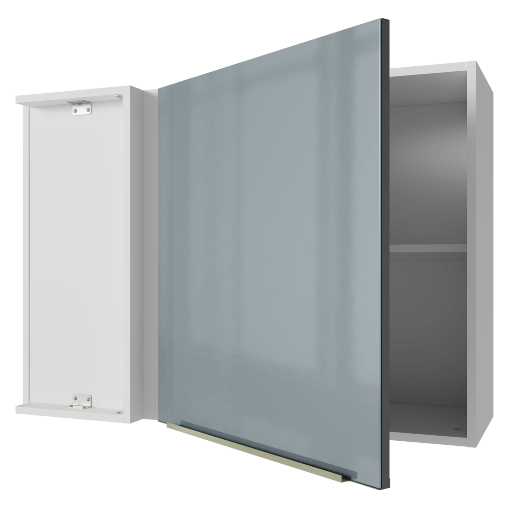 Gabinete Superior de Esquina 1 Puerta Blanco/Gris Lux Madesa