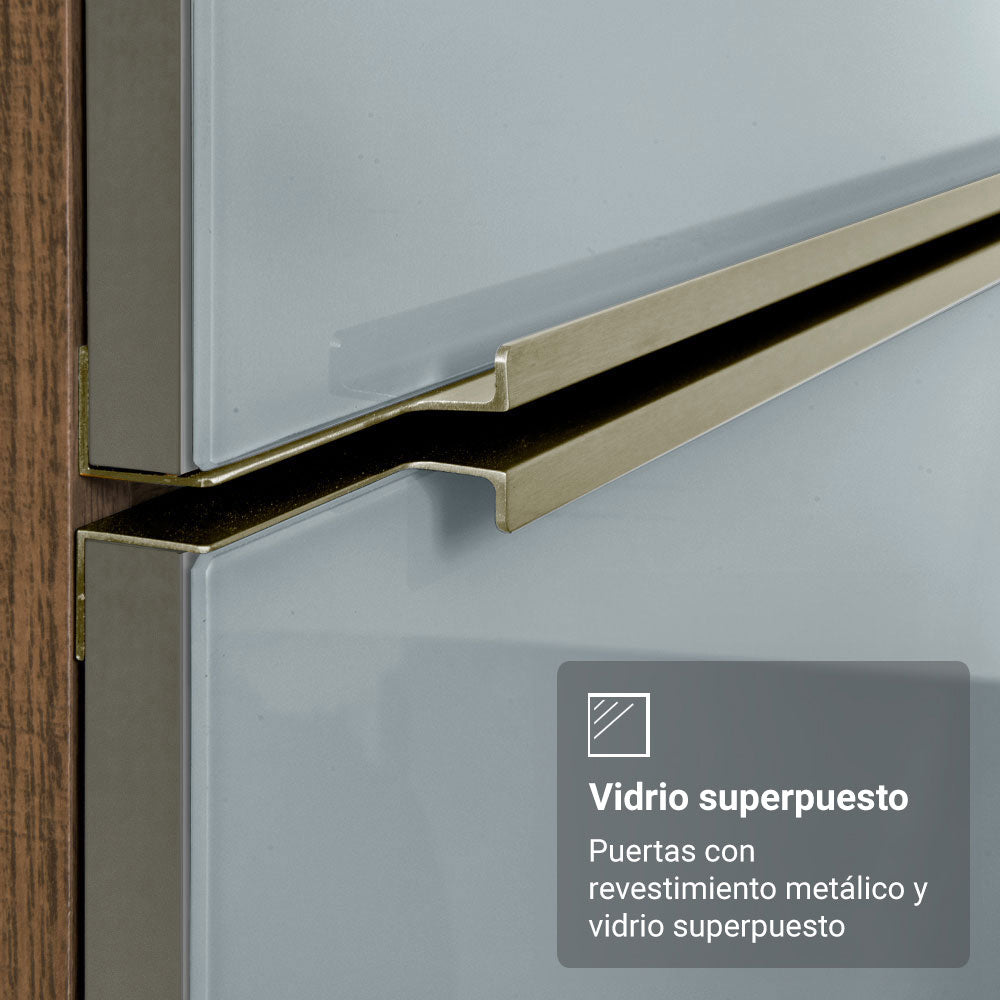 Cocina Integral 350 x 60 cm Marrón/Gris Lux Madesa 02
