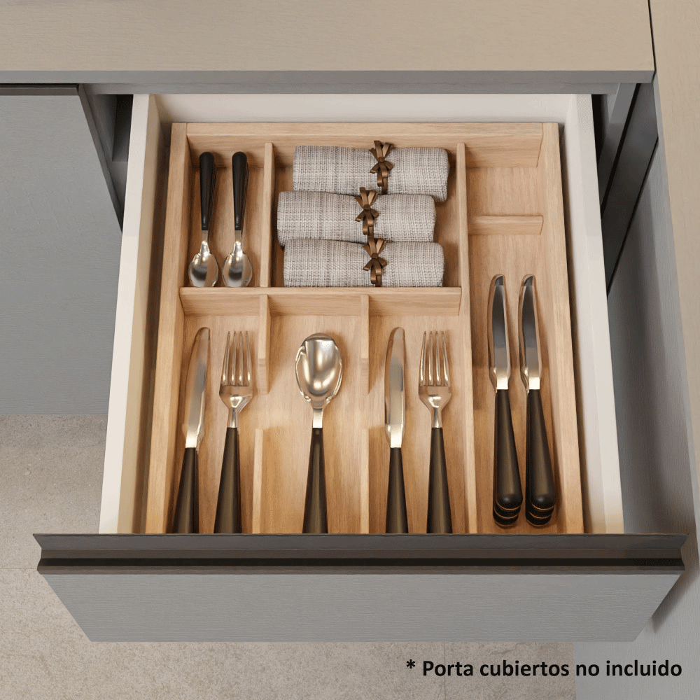 Cocina Integral 200 cm sin Patas Gris Nice 07