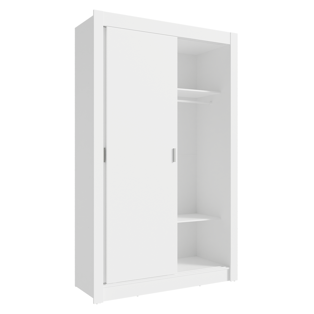Conjunto de Recámara Individual con Clóset 2 Puertas y Cómoda Blanco Madesa