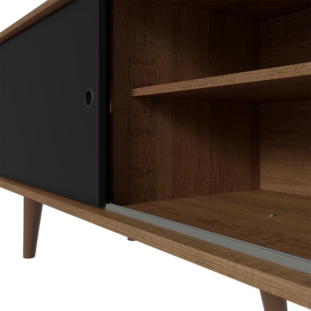 Mueble para TV hasta 65 Pulgadas con Patas Marrón/Negro Dubai