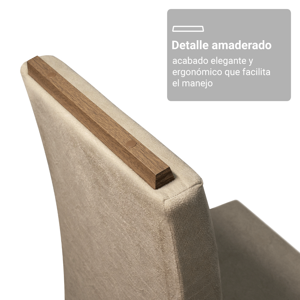 Conjunto de Comedor Encimera de Vidrio 4 Sillas Marrón/Imperial Jasmin Madesa