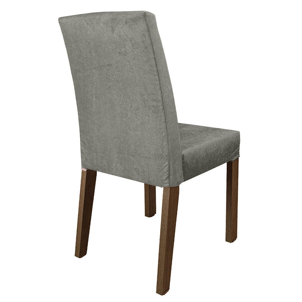 Juego de Comedor con Mesa con Encimera y 8 Sillas Marrón/Silver Doris