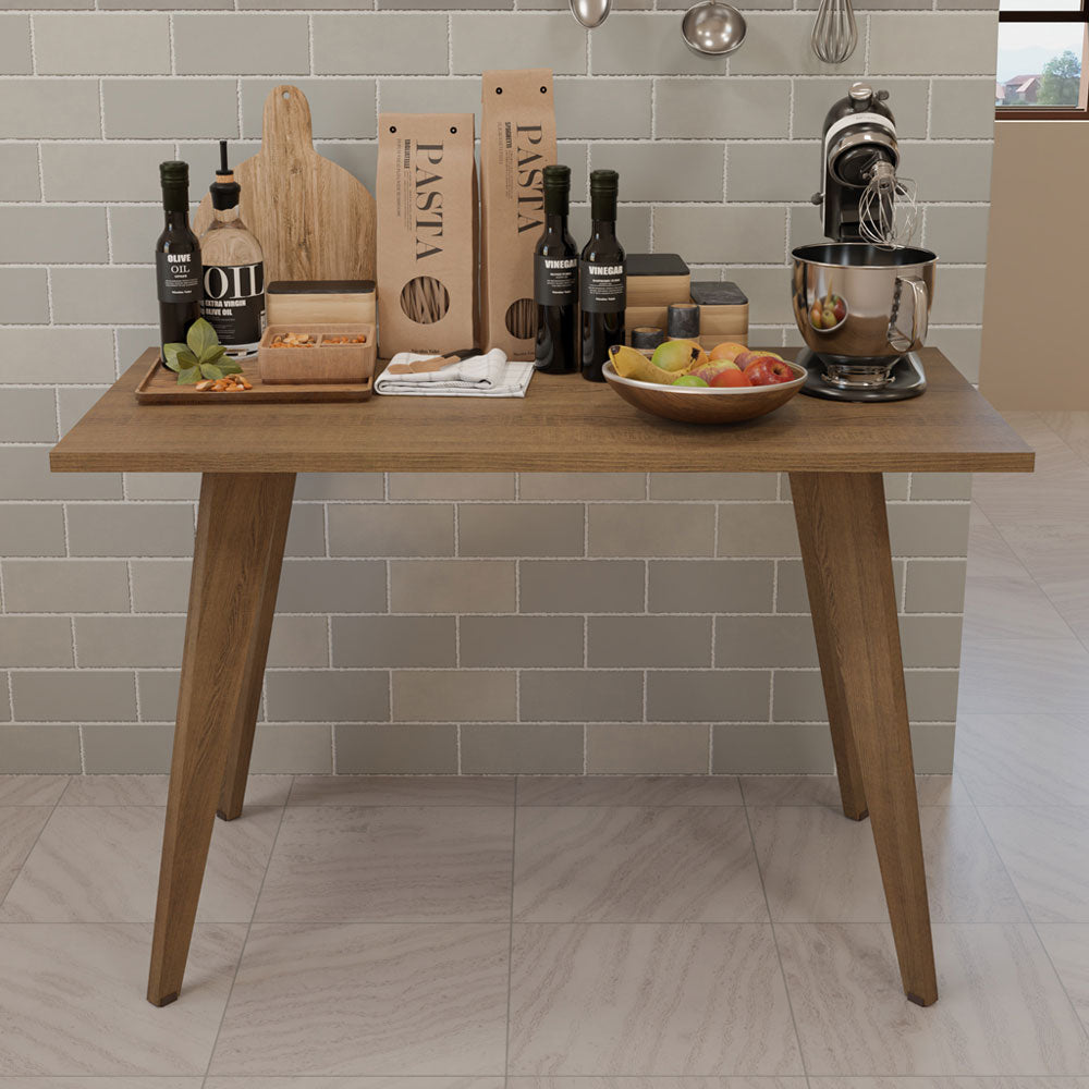 Mesa Auxiliar Multiuso 120cm Marrón con Patas Altas 5319