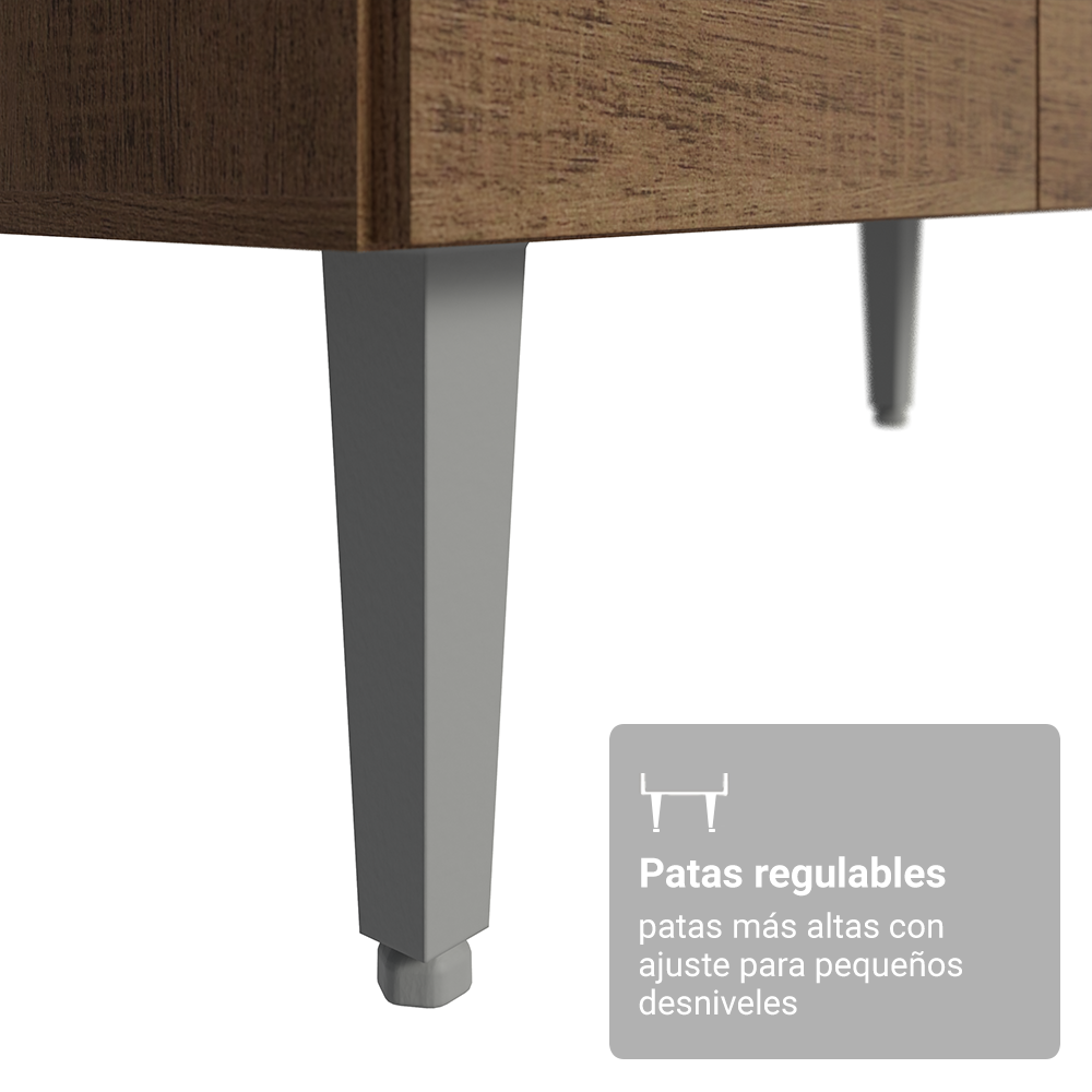 Credenza Bufetera 105cm 3 Puertas 1 Cajón Marrón