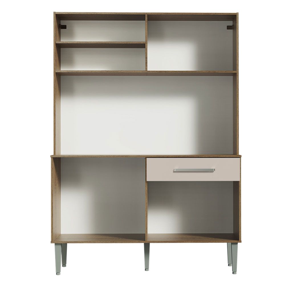 Cocina Compacta 120cm Marron/Crema Life