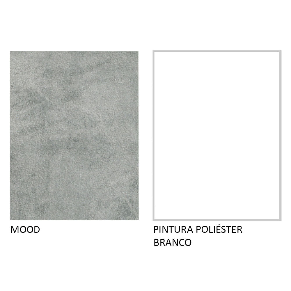 Kit Escritorio con Mesa Industrial + Cajonero Blanco/Gris