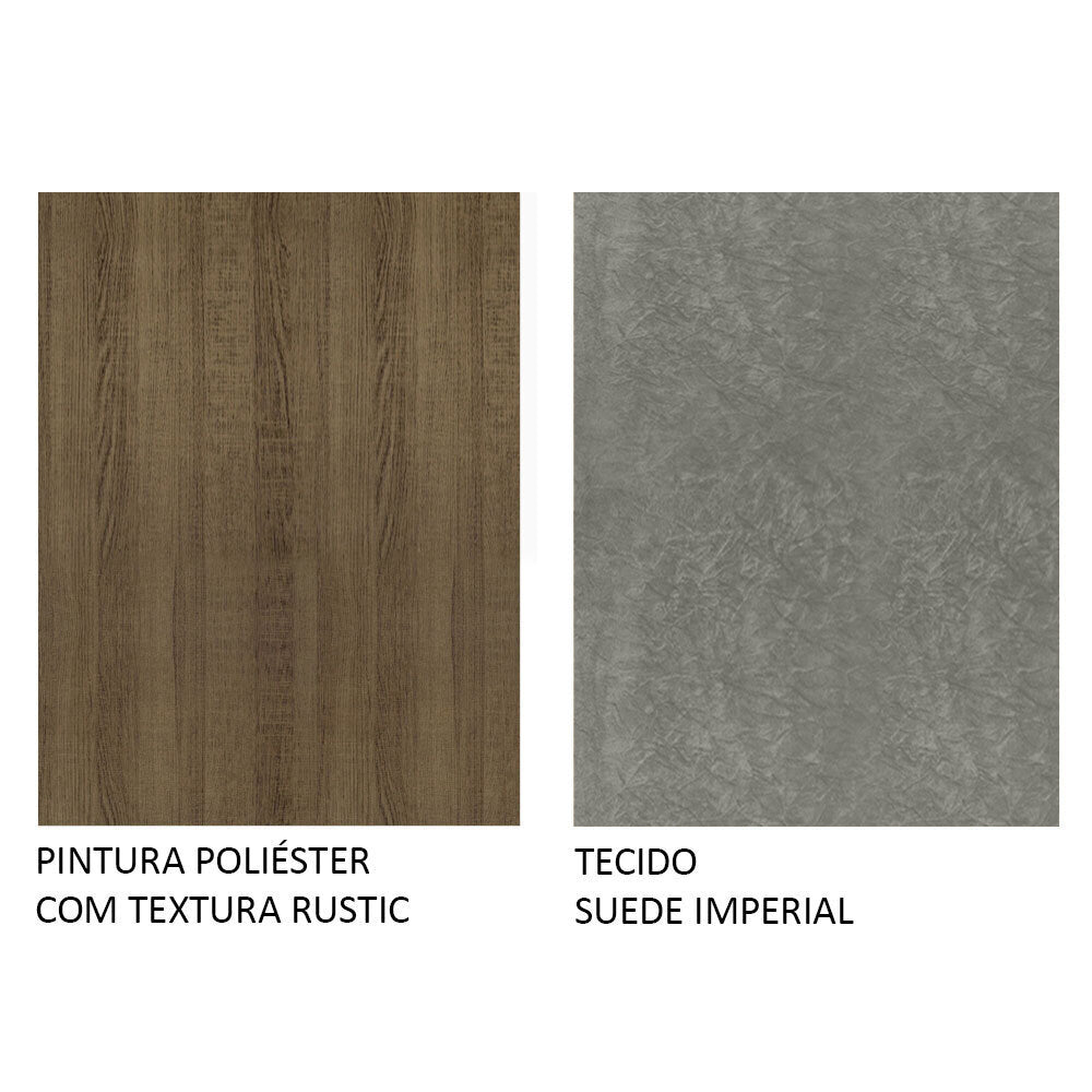 Juego de Comedor Encimera de Vidrio Circular 4 Sillas Marrón/Silver Irene