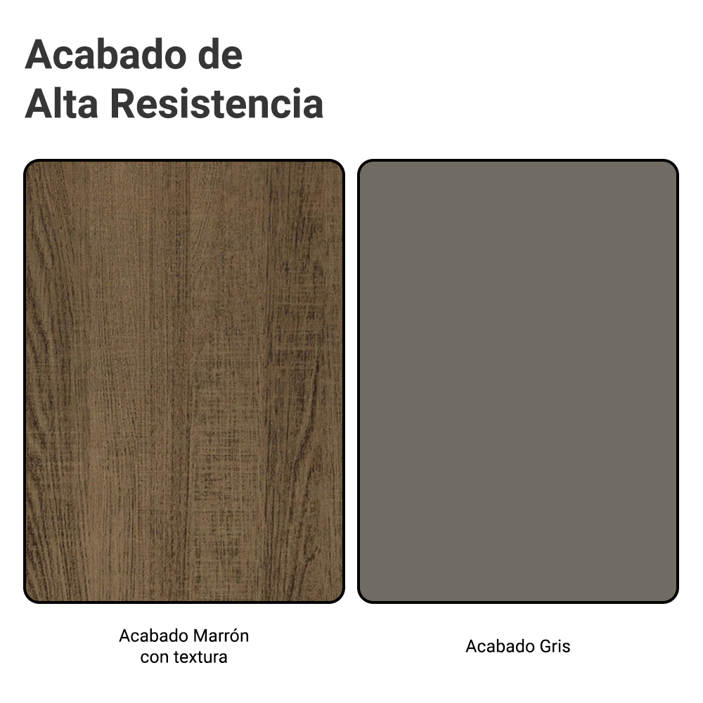 Aparador con Botellero 100cm 2 Puertas Marrón/Gris Vik Madesa 16