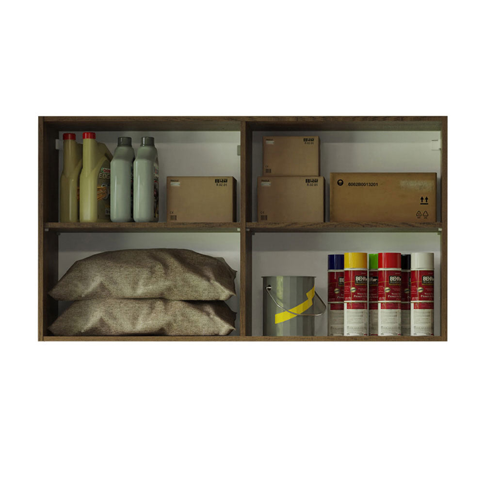 Gabinete Superior Multiuso Garaje 120cm Marrón/Crema