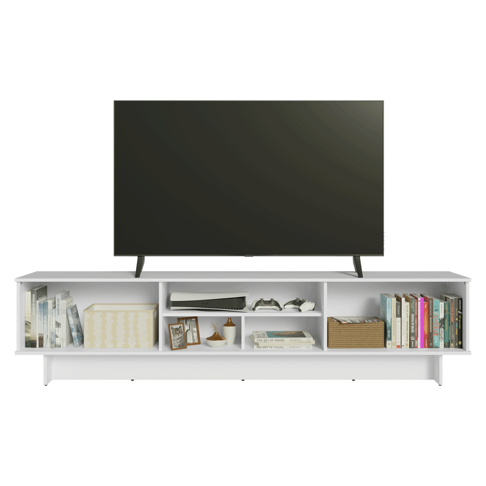 Mueble para TV hasta 80 Pulgadas 218 cm 2 Puertas Blanco Glamy Madesa