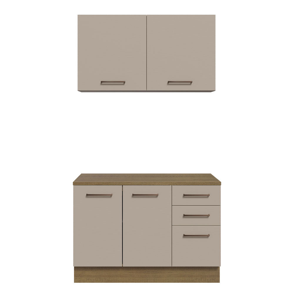 Mueble Integral Multiuso Garaje 120cm Marrón/Crema