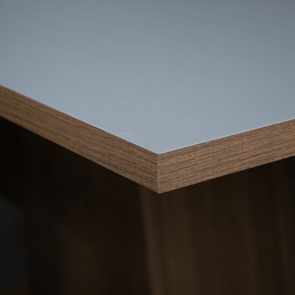 Juego de Comedor con Mesa con Encimera y 4 Sillas Marrón/Gris/Silver Karina