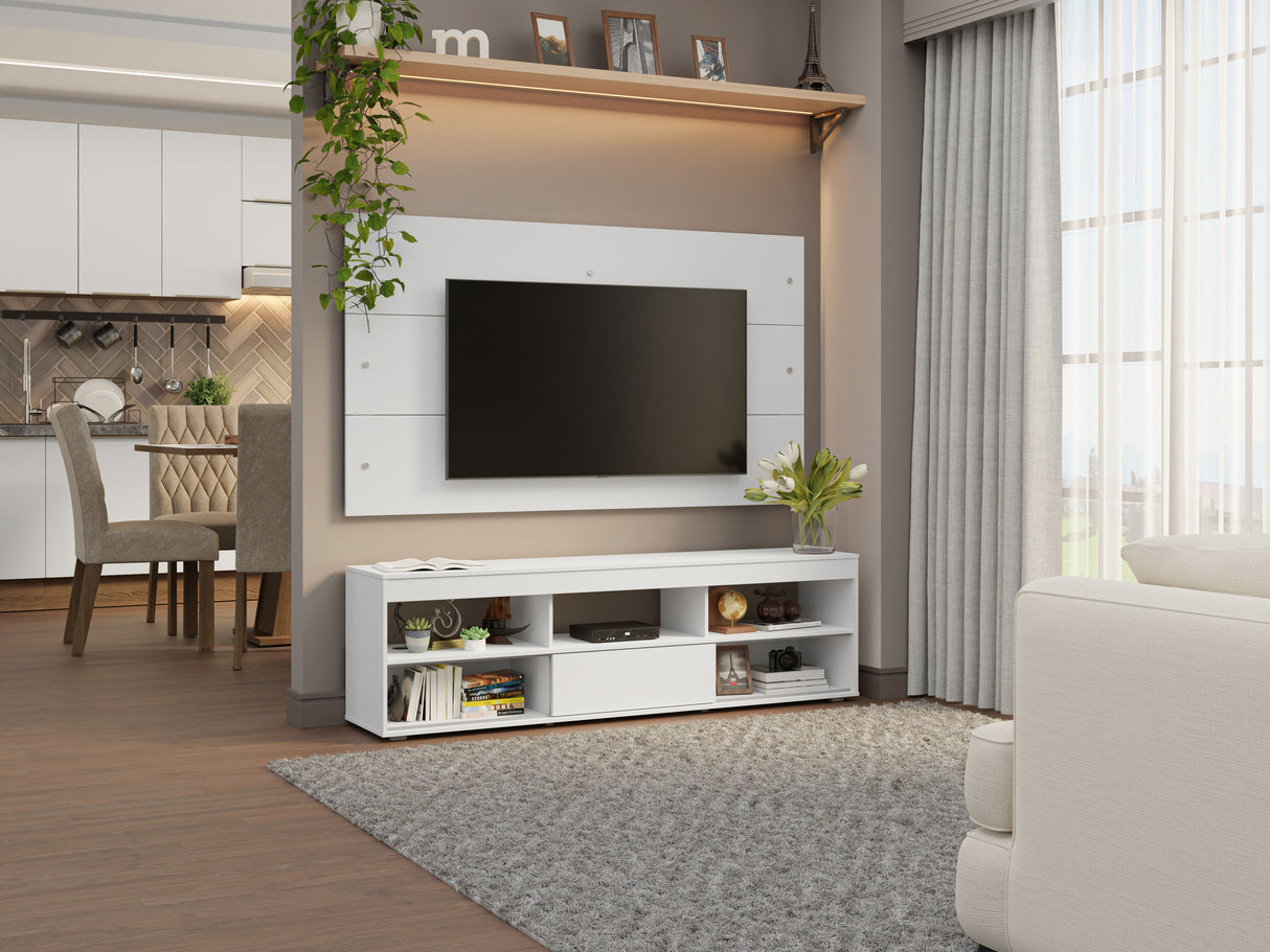 Mueble para TV y Panel Hasta 65" Blanco Orlando