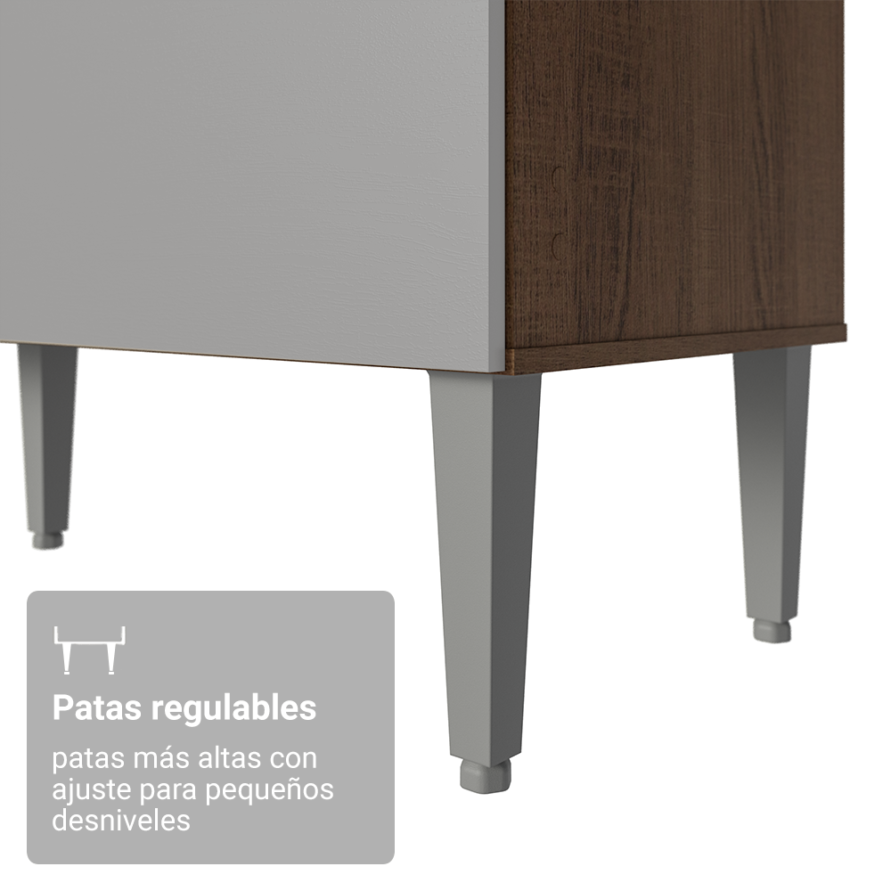Cocina Integral 120cm Marrón/Gris Life