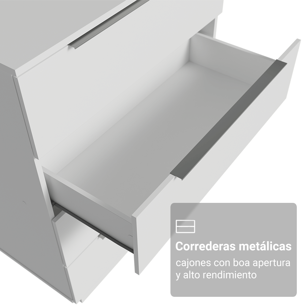 Cómoda 4 Cajones Blanco Madesa