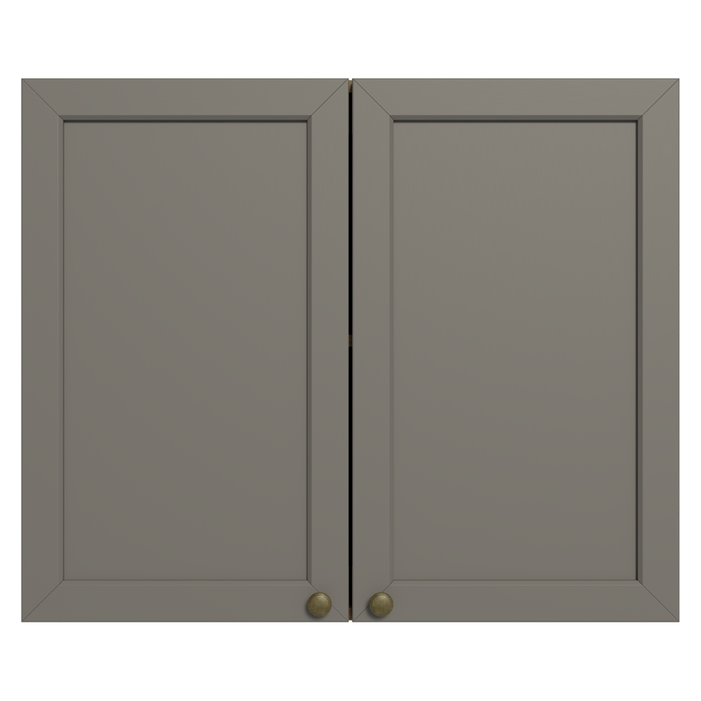 Gabinete Superior 80 cm 2 Puertas Marrón/Gris Vik Madesa