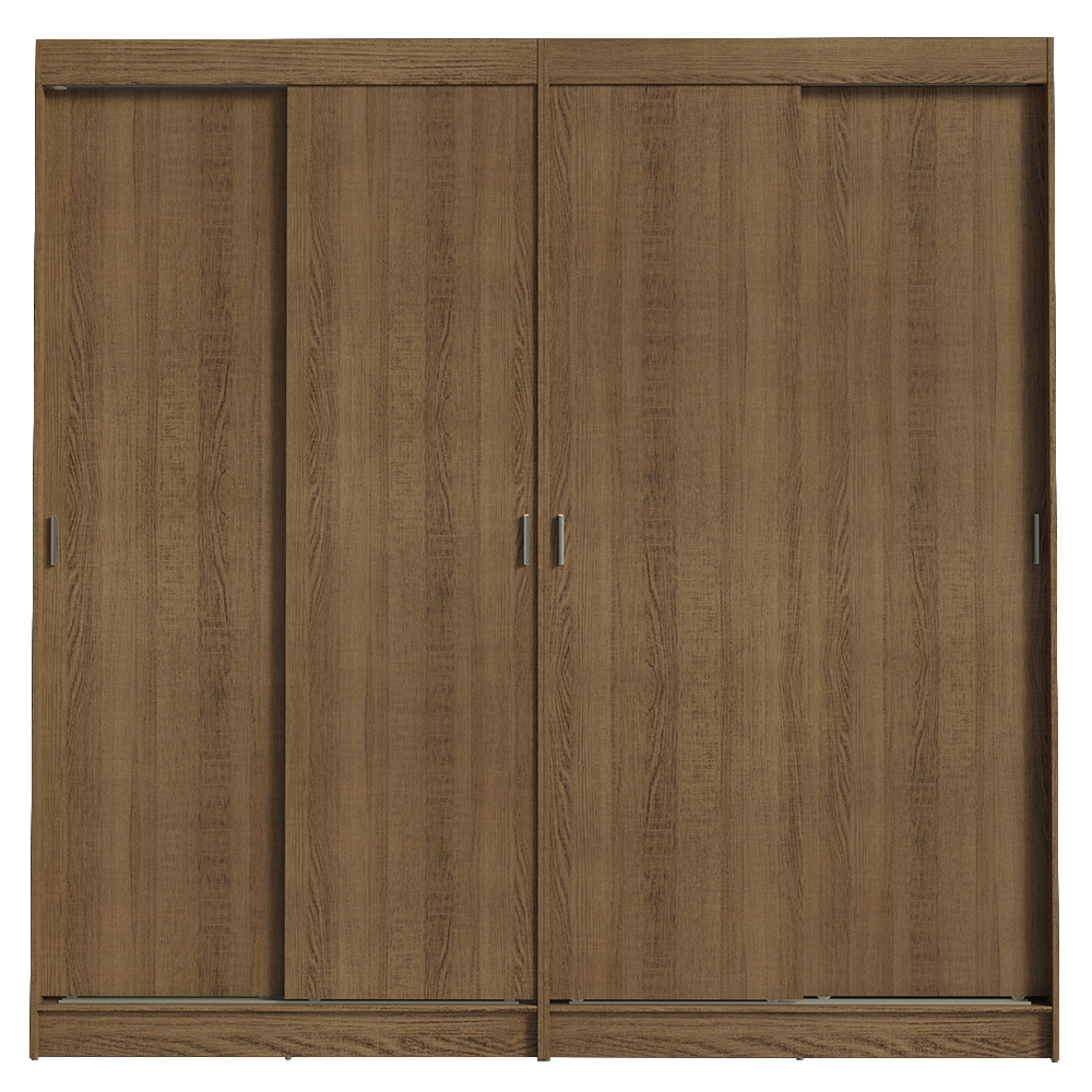 Conjunto de 2 Clósets 4 Puertas Corredizas Marrón Tokio Madesa