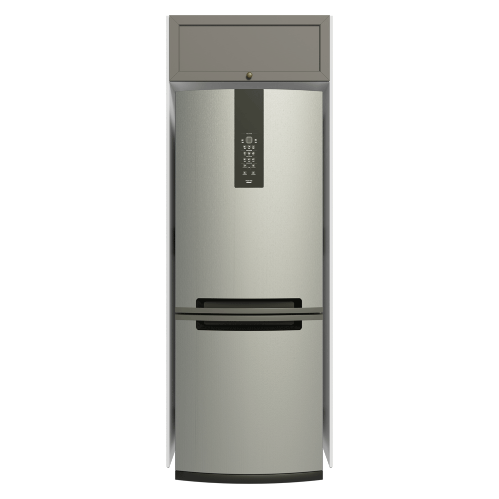 Mueble para Refrigerador 1 Puerta Basculanete Blanco/Gris Vik Madesa