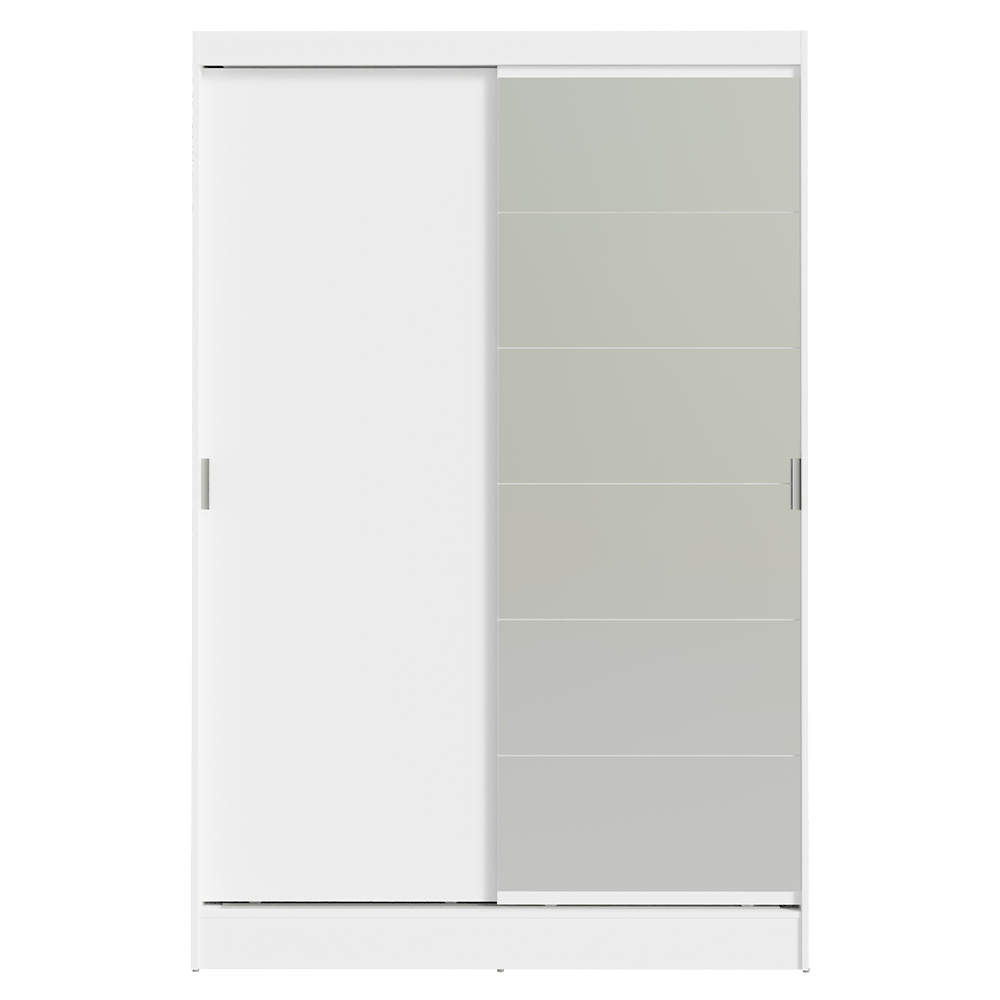 Recámara Infantil Clóset 119cm 2 Puertas 2 Cajones con Espejo y Cómoda Blanco