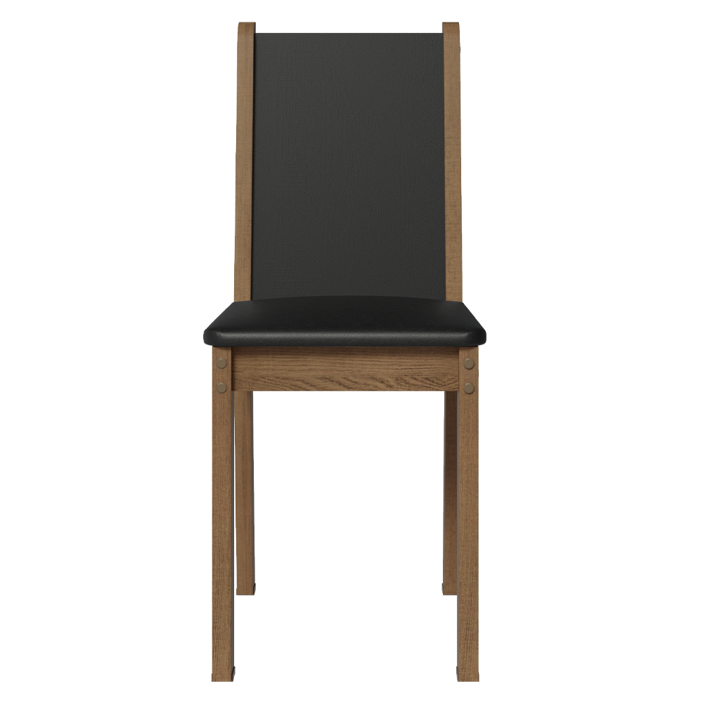 Juego de Comedor Mesa Encimera de Madera 8 Sillas Marrón/Negro Marisa