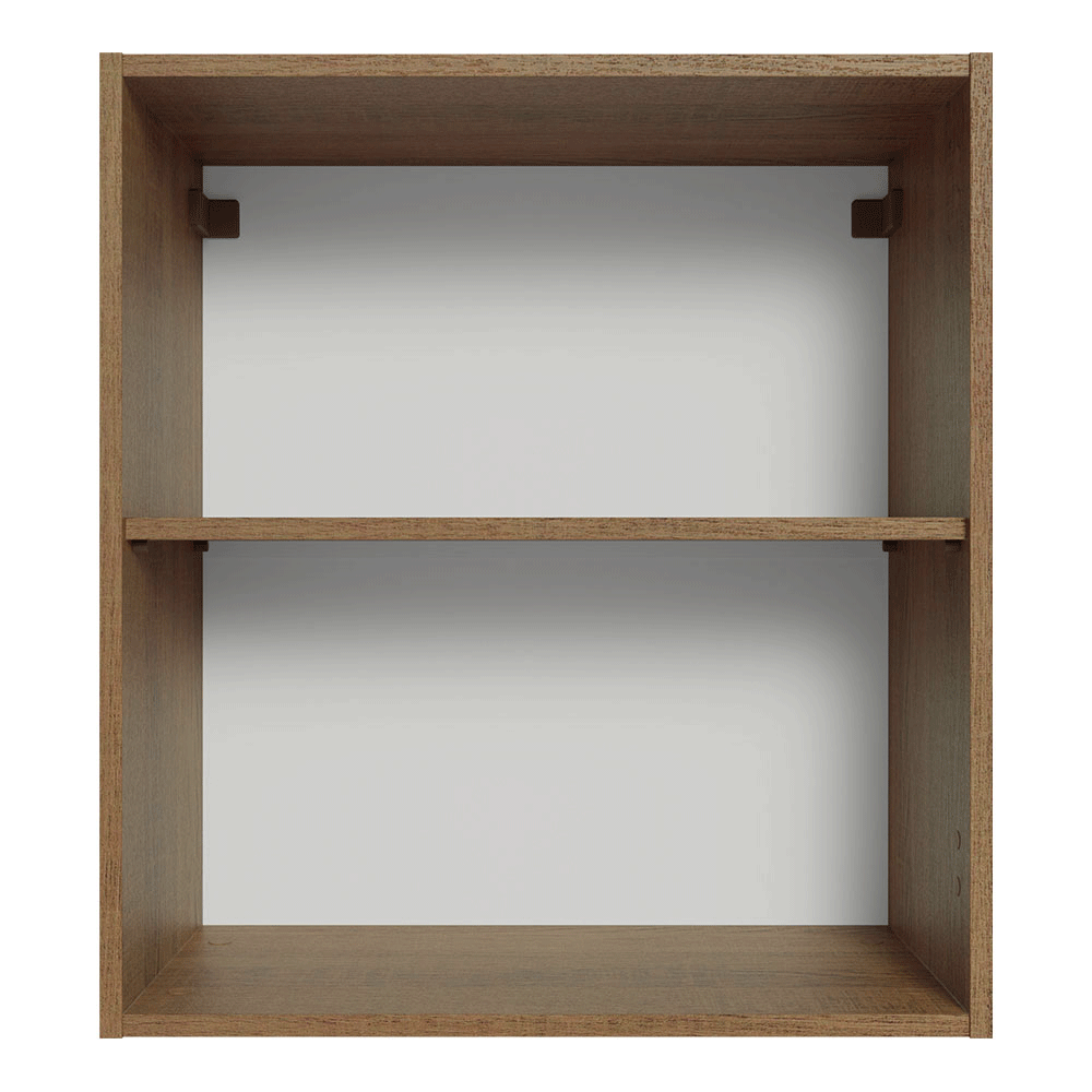 Gabinete Superior para Recámara 60 cm 2 Nichos Abiertos Marrón Neo Madesa