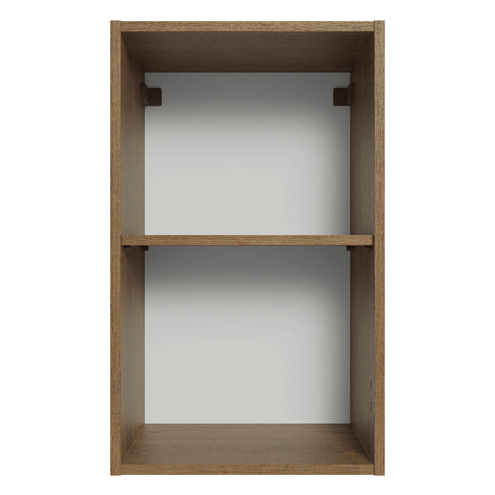 Gabinete Superior para Recámara 40 cm 2 Nichos Abiertos Marrón Neo Madesa