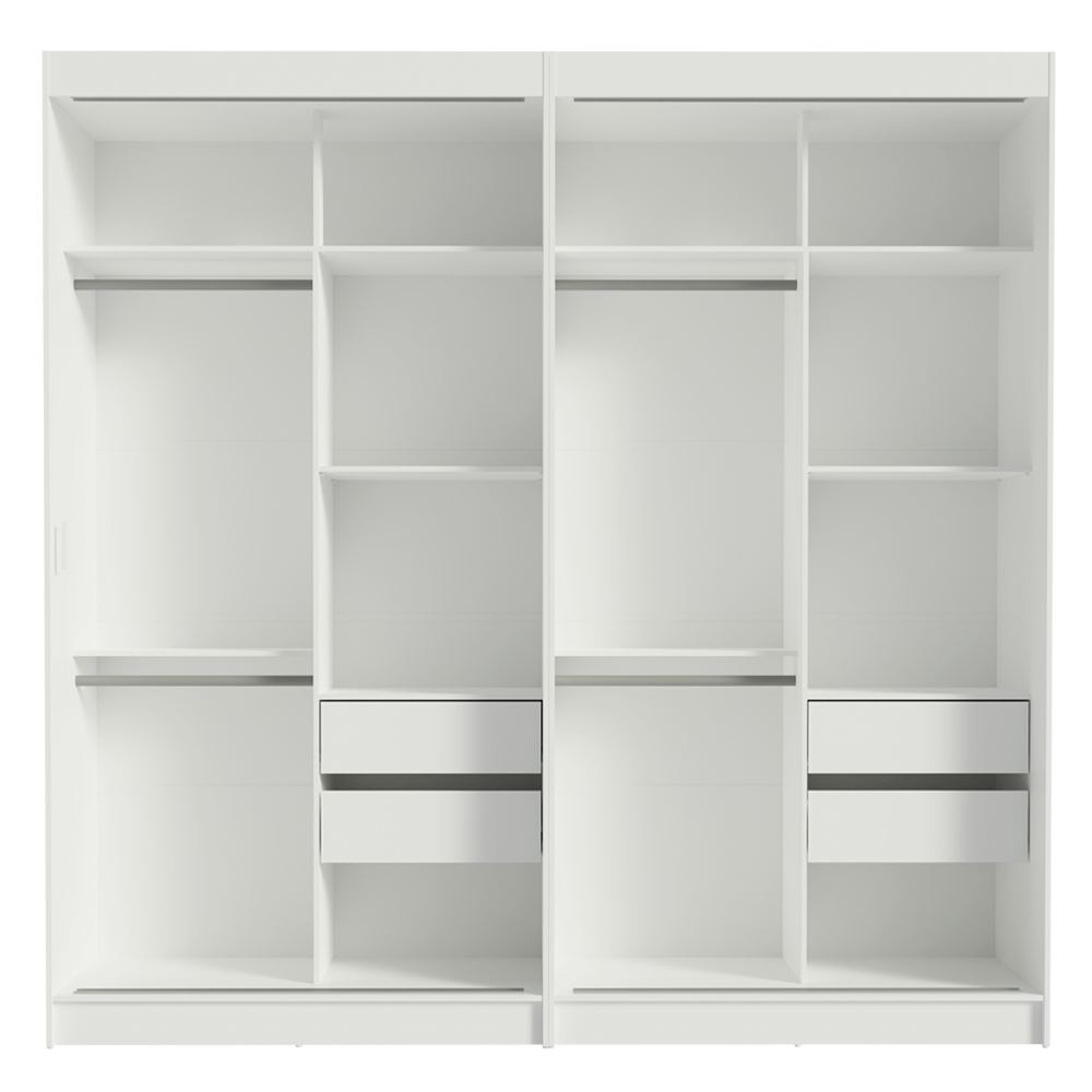 Conjunto de 2 Clósets 4 Puertas Corredizas Blanco Tokio Madesa