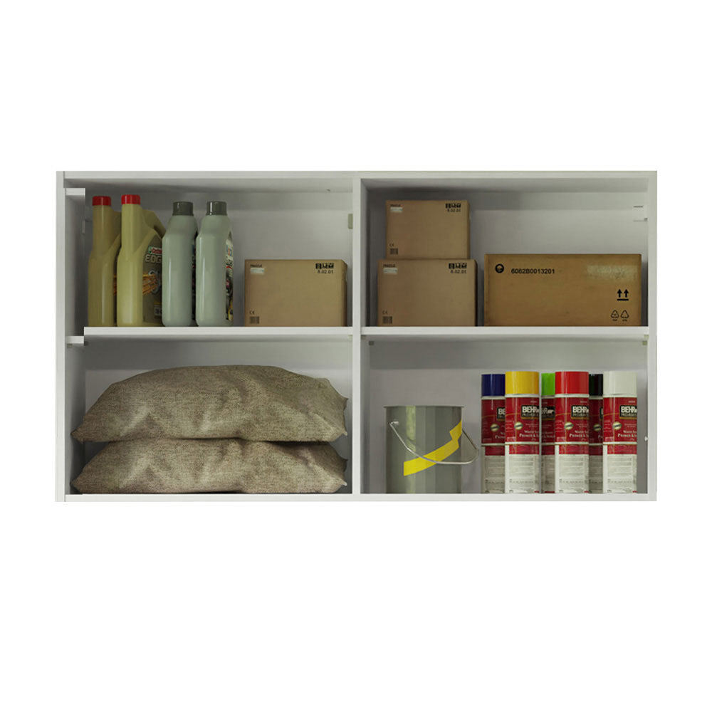 Gabinete Superior Multiuso Garaje 120cm Blanco/Crema