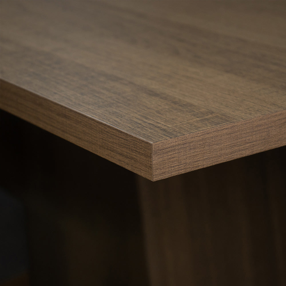 Juego de Comedor Mesa con Encimera de Madera y 4 Sillas Marrón/Silver Keila