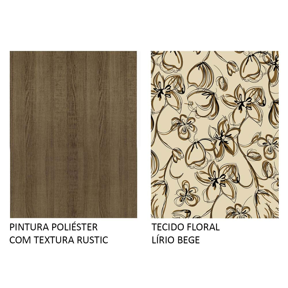 Juego de 6 Sillas 4290 Marrón/Lírio Beige