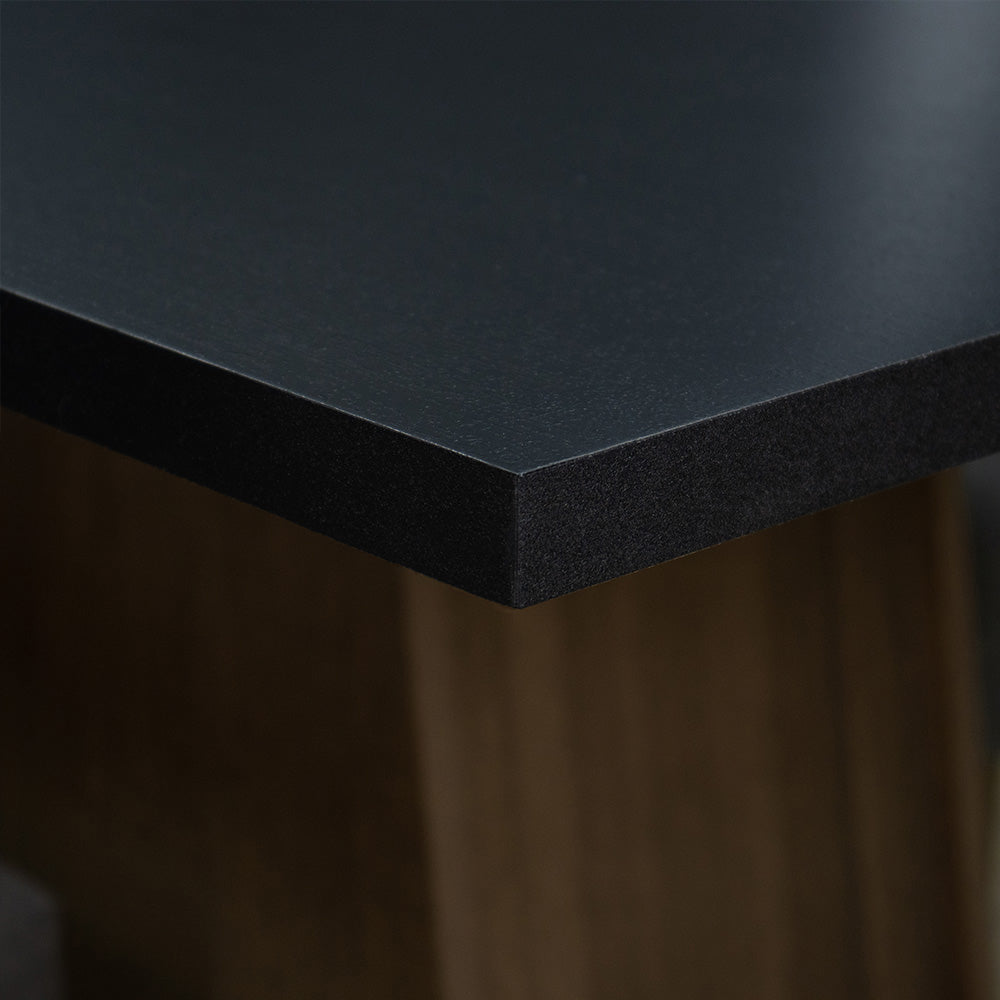 Mesa de Comedor Rectangular con Tapa de Madera 5329 Negro/Marrón