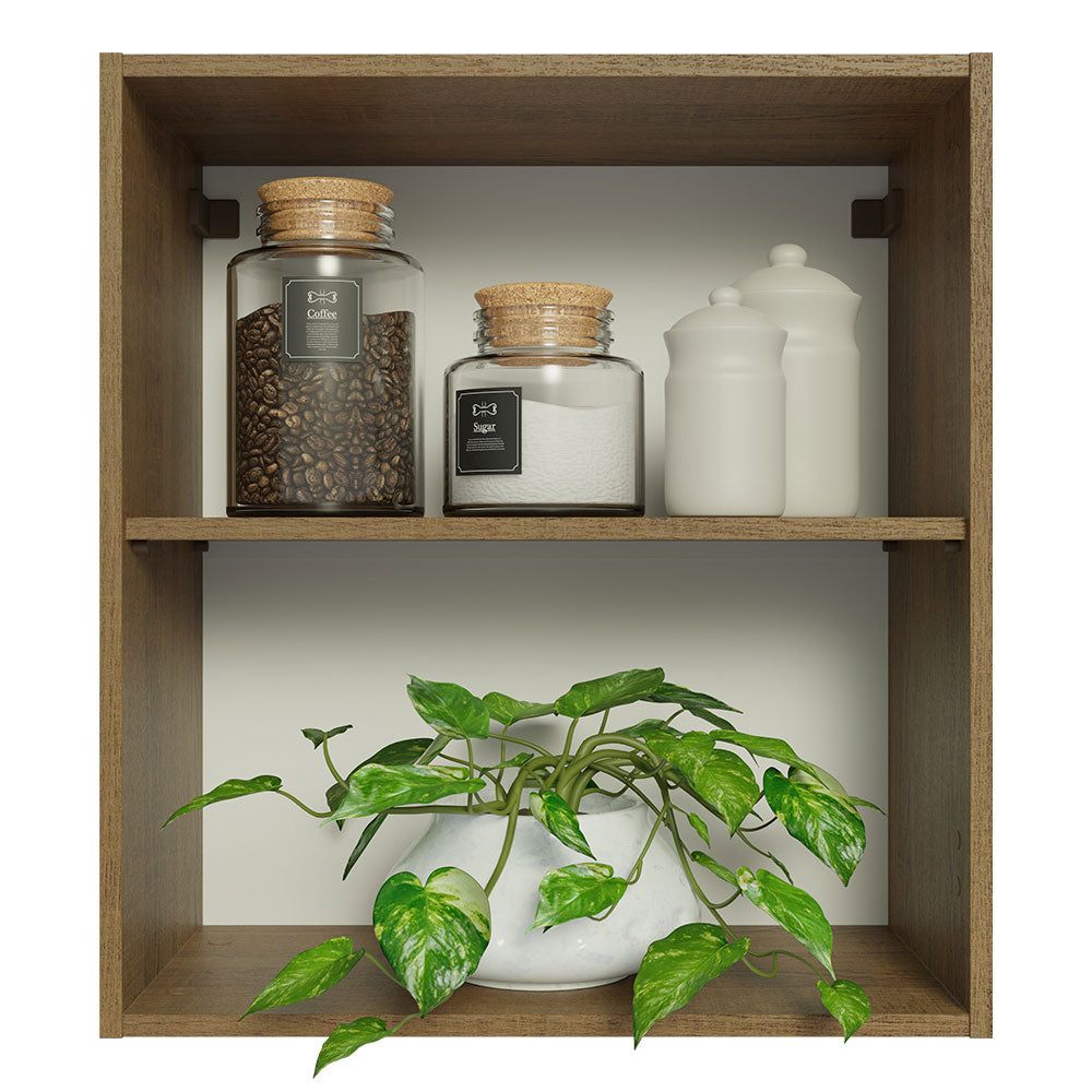 Alacena 60 cm con 2 Nichos Abiertos Marrón