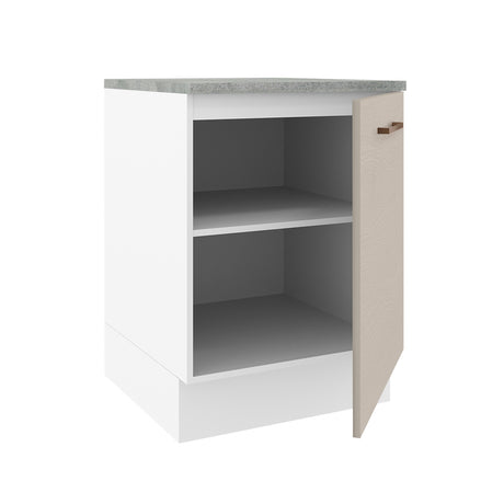 Mueble de Cocina 60 cm 1 Puerta Blanco/Crema Agata Madesa