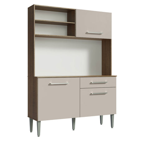 Mueble de Cocina Compacto 120cm Marron/Crema Life Madesa
