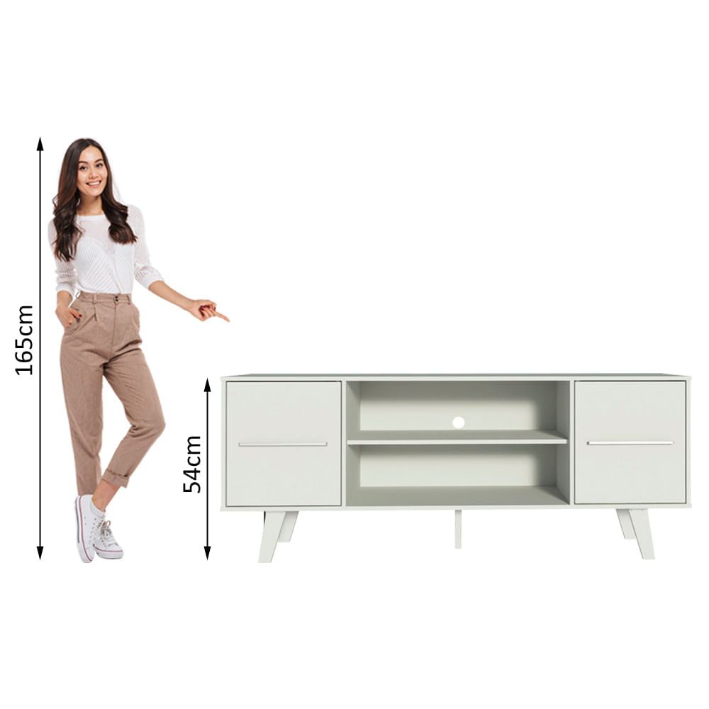 Mueble para TV Madesa Copenhaguen 55 Pulgadas Blanco
