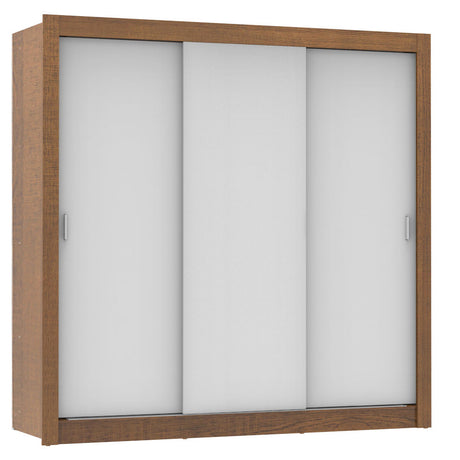 Ropero Doble Madesa Monaco 3 Puertas Corredizas - Marron/Blanco