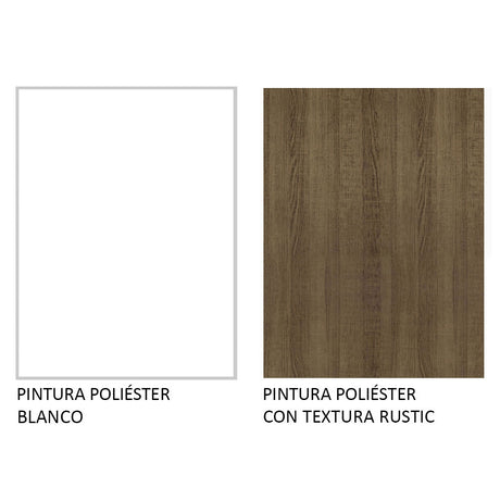 Alacena 70 cm 2 Puertas Blanco/Marrón Glamy Madesa