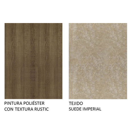 Juego de Comedor Mesa con Tablero de Madera 4 Sillas Marrón/Imperial Keila Madesa