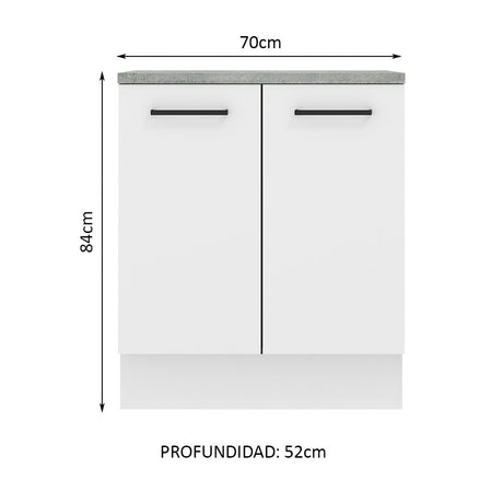 Mueble de Cocina  70 cm 2 Puertas Blanco Agata Madesa