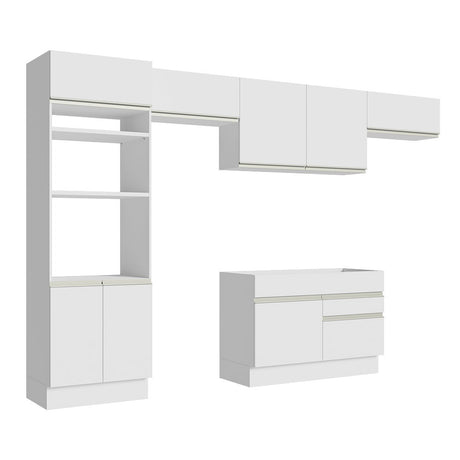 Cocina Integral 350cm Blanco Glamy Madesa 01