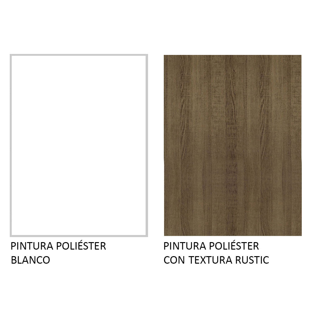 Ropero Doble Madesa Monaco 3 Puertas Corredizas - Blanco/Marron