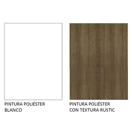 Cocina Integral Esquinera 419cm Blanco/Marrón Glamy Madesa 01