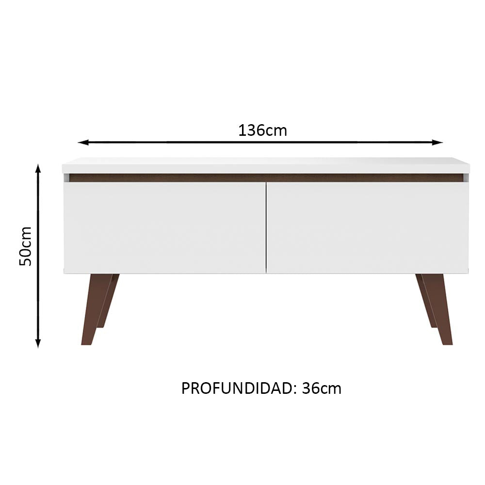 Mueble para TV Madesa Le Mans Hasta 55 Pulgadas Blanco